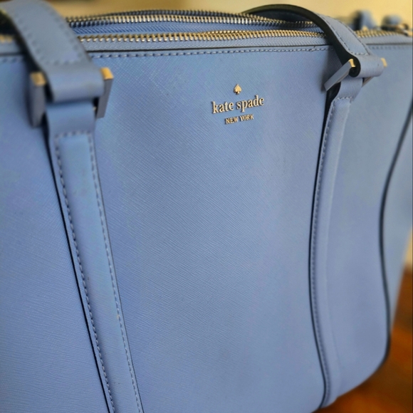 Kate Spade New York Newbury Lane Periwinkle Tote Bag Saffiano Leather - Picture 2 of 10